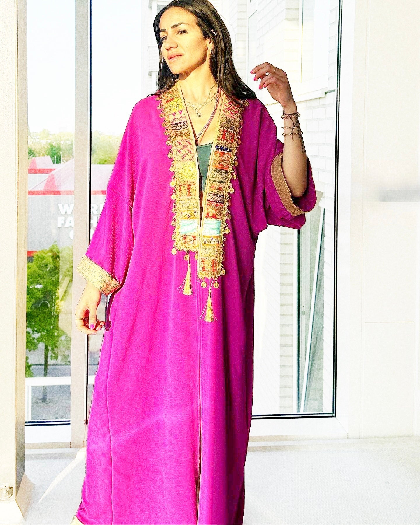 Amethyst Aura: Desert Gold Kimono - Desert Goddess