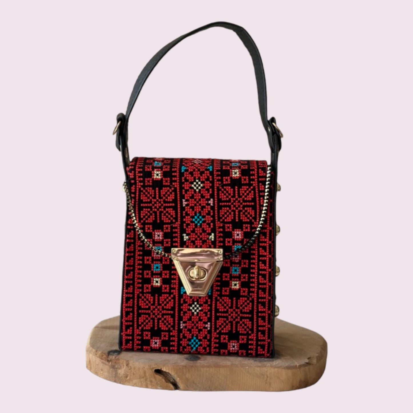 Scarlet Seascape Embroidery Bag - Desert Goddess