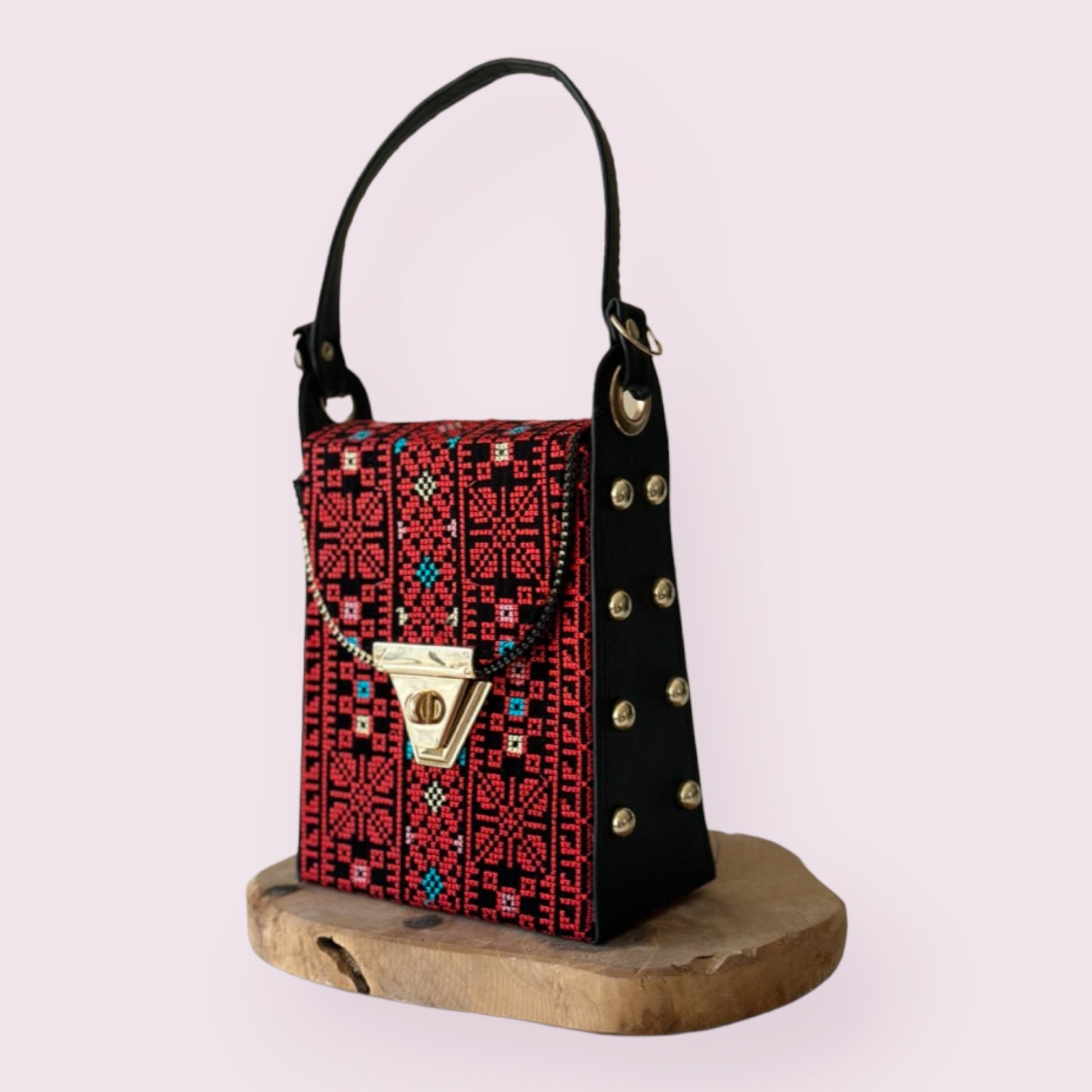 Scarlet Seascape Embroidery Bag - Desert Goddess