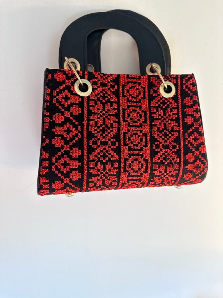 Scarlet Stitchwork: The Artisan Embroidered Handbag - Desert Goddess