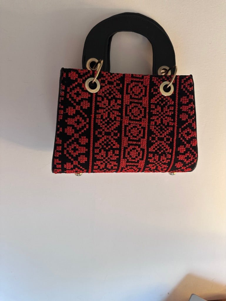 Scarlet Stitchwork: The Artisan Embroidered Handbag - Desert Goddess