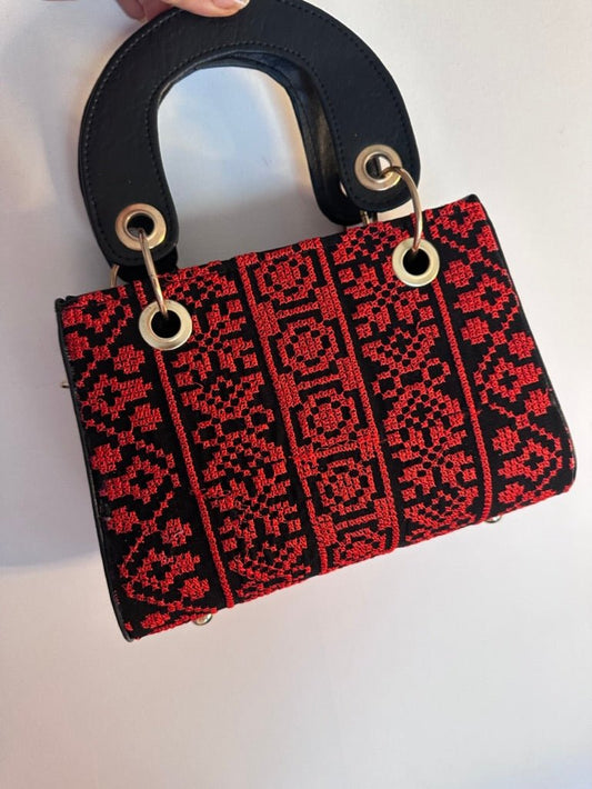 Scarlet Stitchwork: The Artisan Embroidered Handbag - Desert Goddess