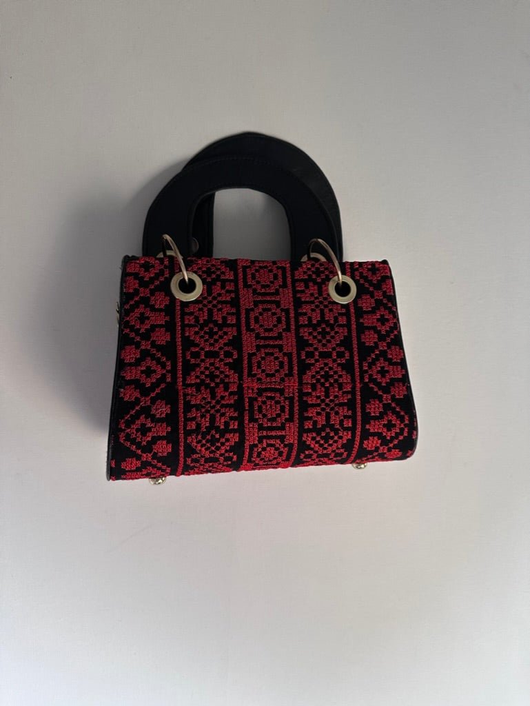 Scarlet Stitchwork: The Artisan Embroidered Handbag - Desert Goddess